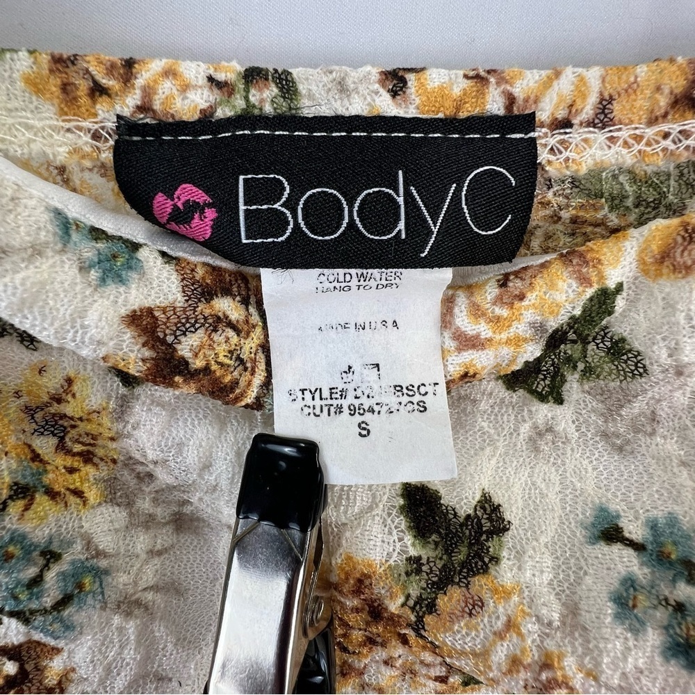 Body C - Small - Women's Top - Lace - Brown White - Strapless - Padded - Picture 4 of 10